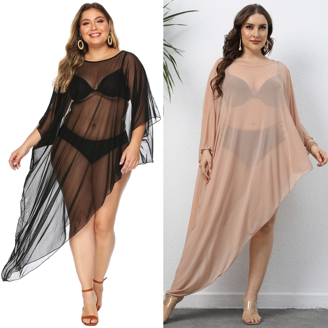 Women's elegant beach cover-up made of light mesh material Mune Fashion