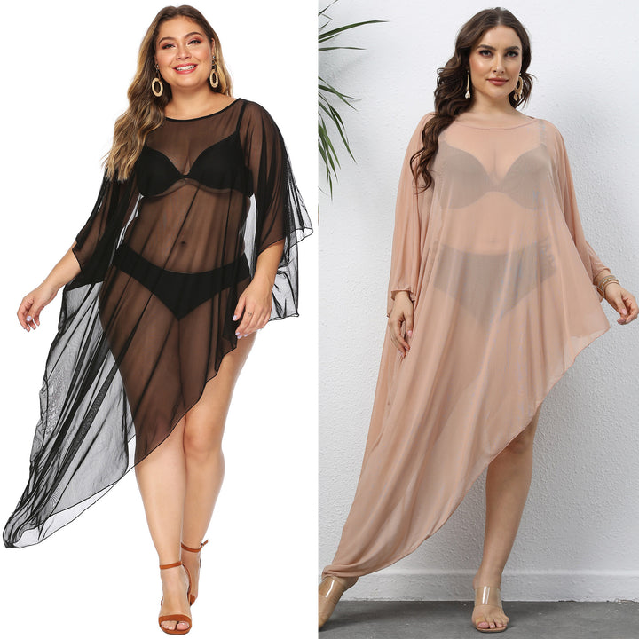 Women's elegant beach cover-up made of light mesh material Mune Fashion