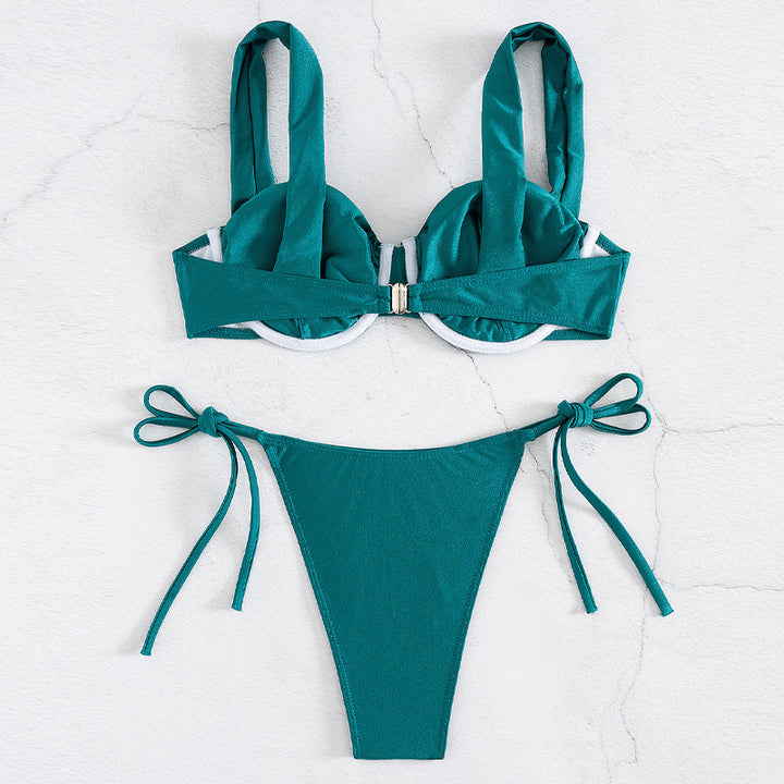 Women's Push-Up Bikini with generous straps and stylish bows Mune Fashion