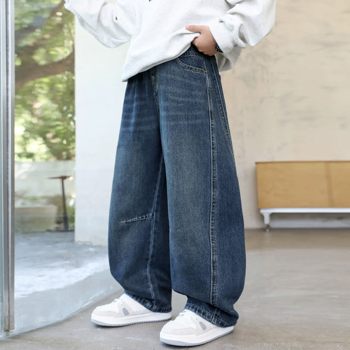 Women casual wide Denim pants Mune Fashion
