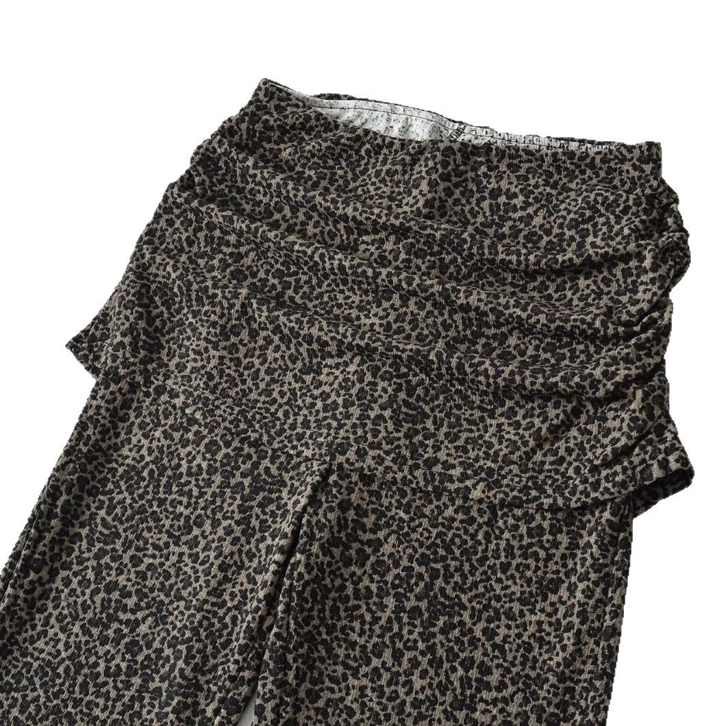 Women's High-Waist Flared Trousers with Ruffled Hip Skirt and Flared Leg Mune Fashion