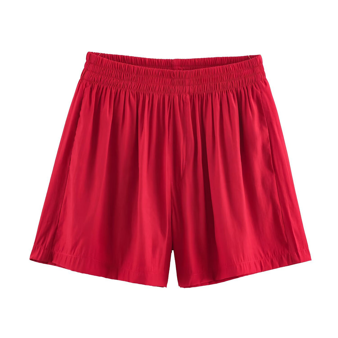 Women's Loose Two-Piece Set with Oversized Shirt and Elastic Shorts Mune Fashion