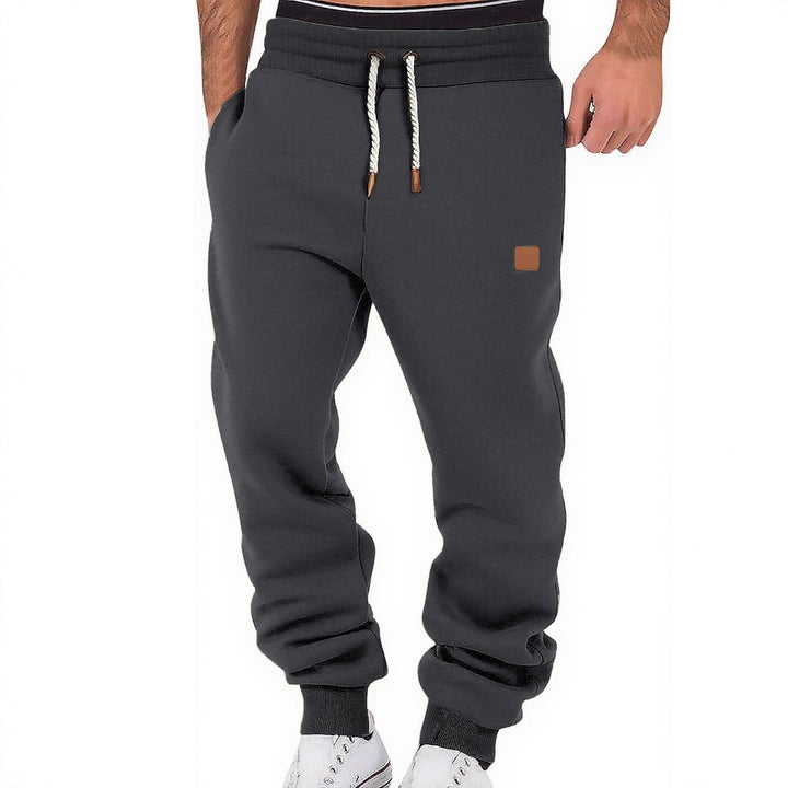 Men's Relax-Fit Fleece Jogging Pants with Cuffs and Drawstring Mune Fashion