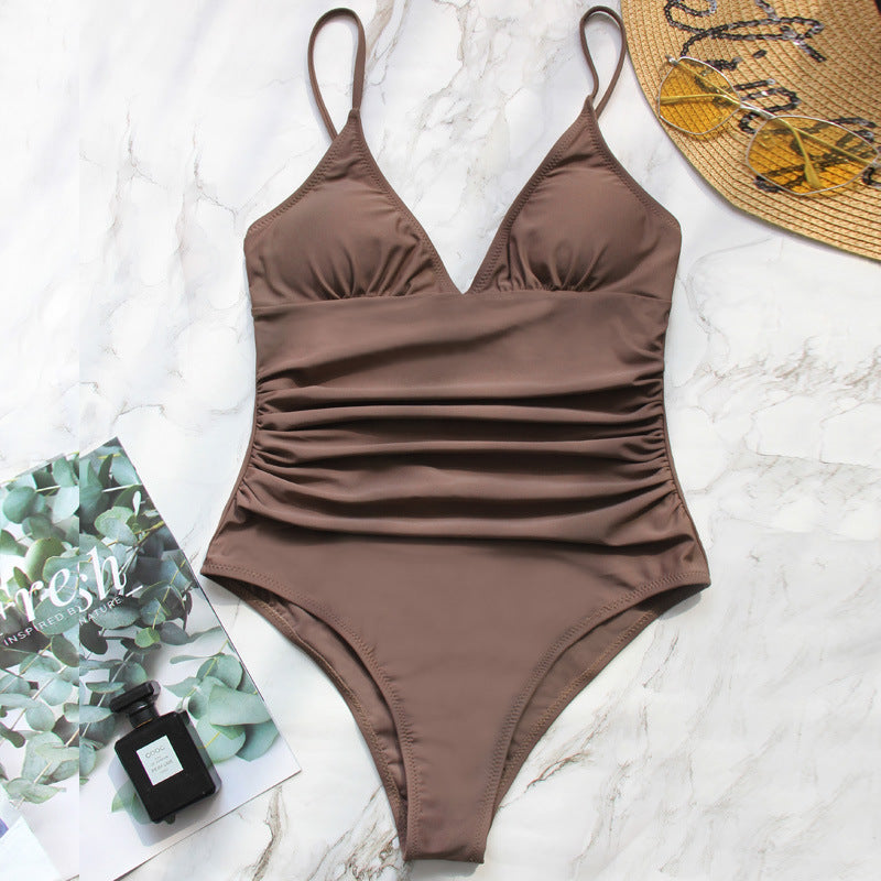 Women's One-Piece Swimsuit with Ruched Design Mune Fashion