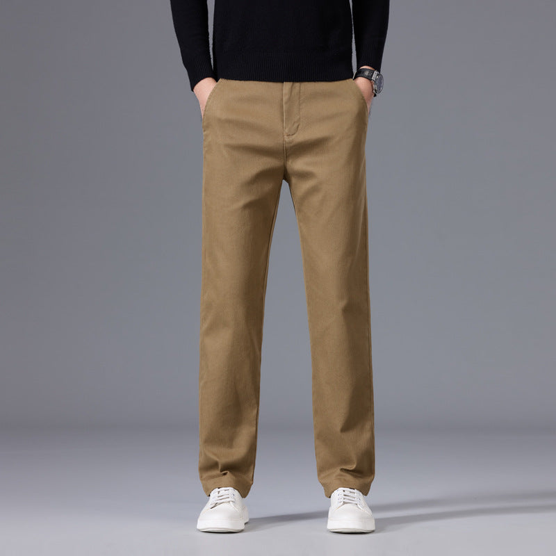 Men's classic straight cut chinos made of cotton blend with side pockets Mune Fashion
