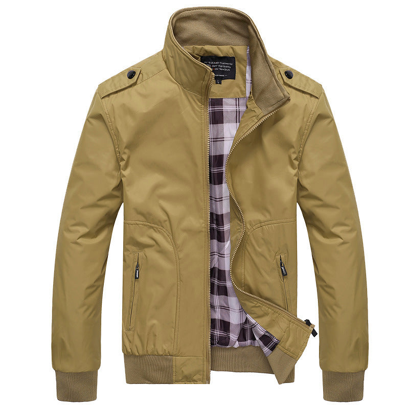 Men's Fashionable Transitional Jacket with High Collar Mune Fashion