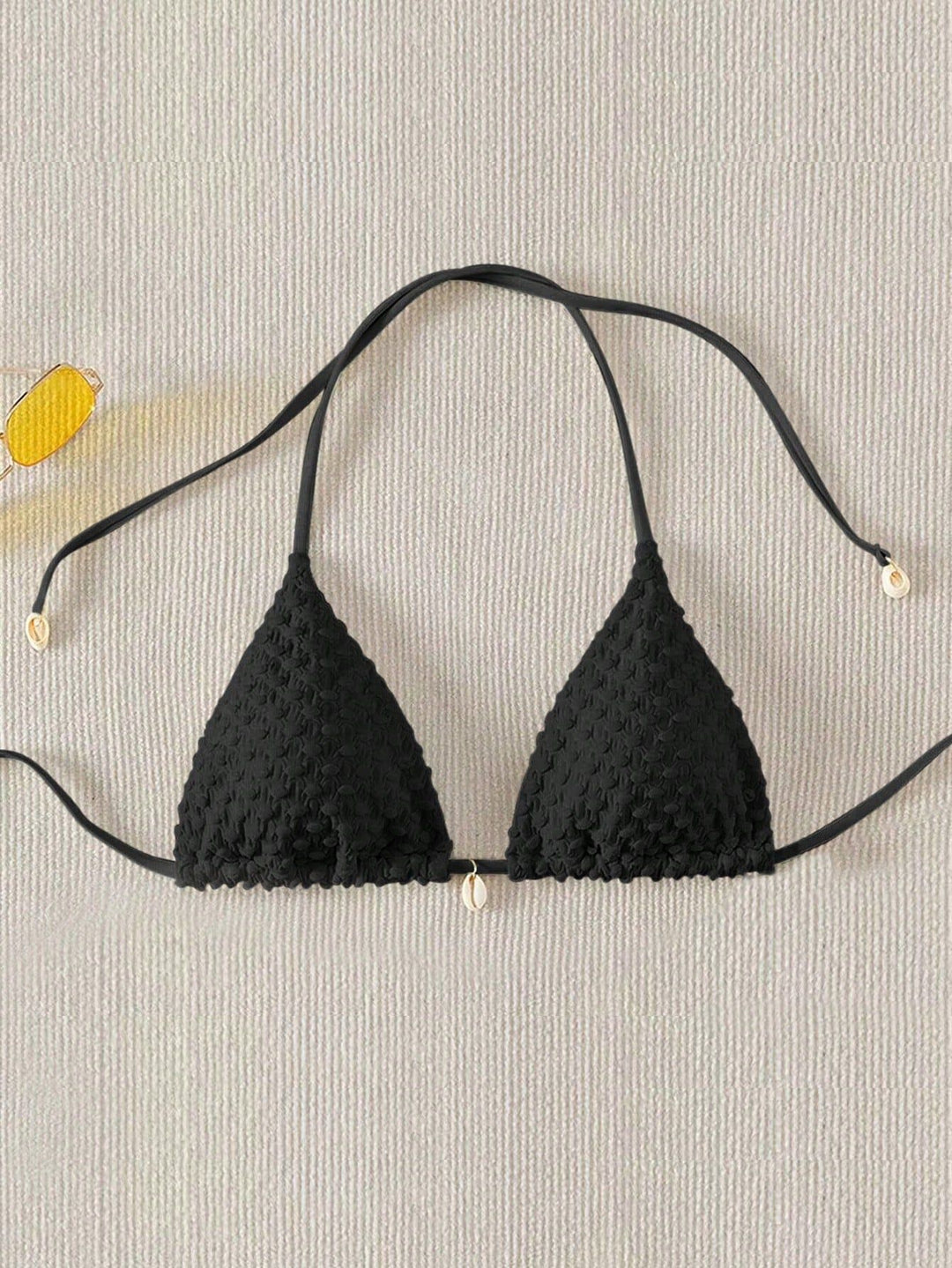 Women Triangle Bikini Top with Structured Texture Mune Fashion