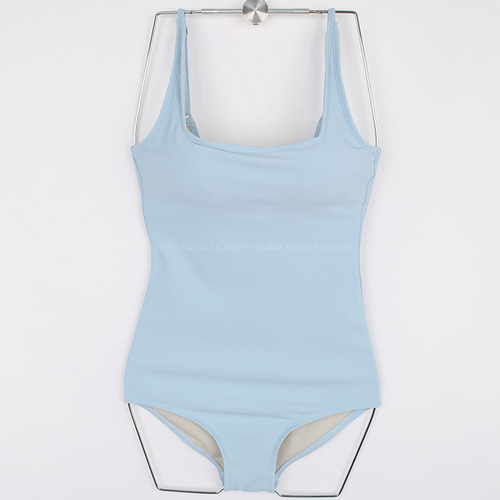 Women's One-Piece Swimsuit with Modern, Shimmering Ribbed Pattern Mune Fashion