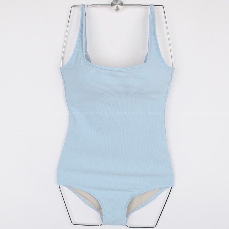 Women's One-Piece Swimsuit with Modern, Shimmering Ribbed Pattern Mune Fashion