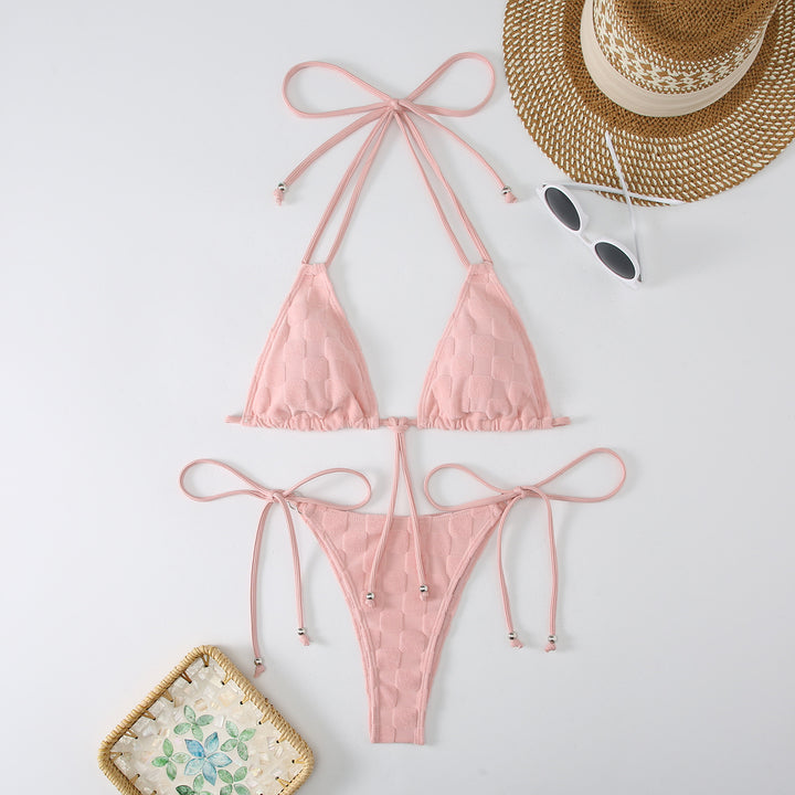 Ladies triangle bikini with refined ties Mune Fashion