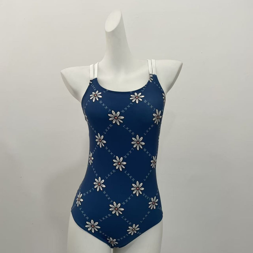 Ladies' one-piece swimsuit with floral pattern and adjustable straps Mune Fashion
