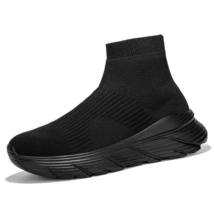 Women nan seamless knit casual sneaker with sock collar and shock-absorbing profile sole Mune Fashion