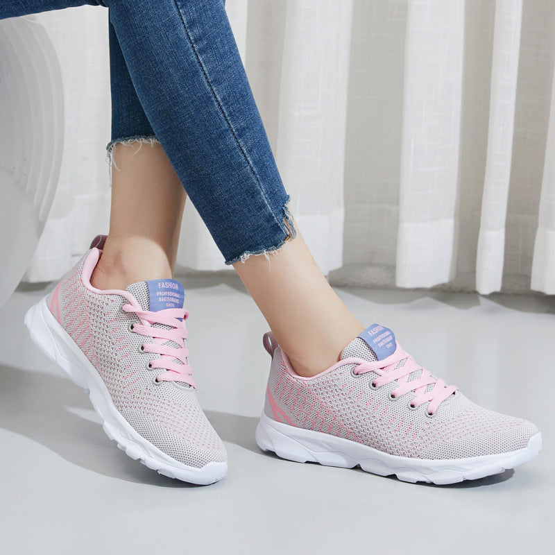Women's seamless knit training sneaker with wave-shaped cushioning and ergonomic comfort insole Mune Fashion