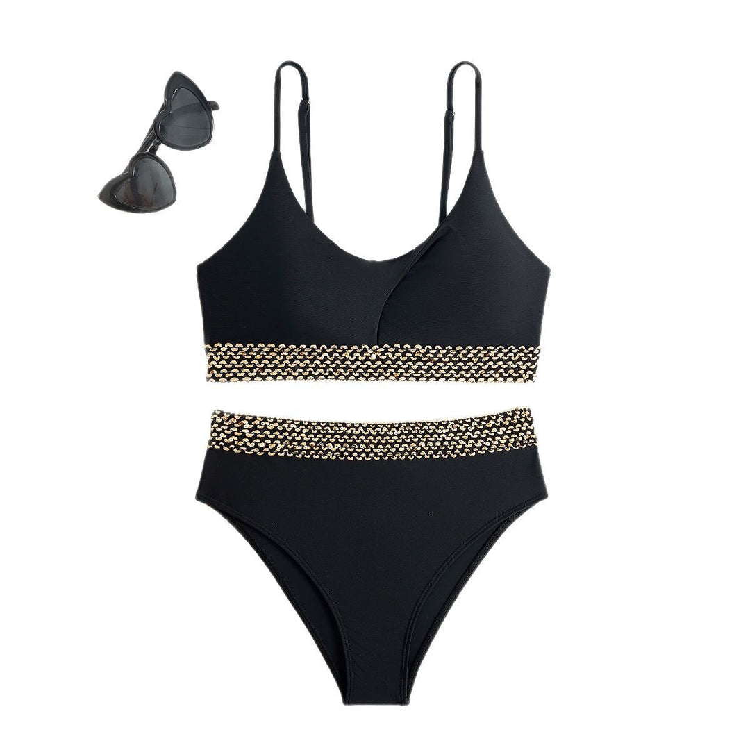 Women's Bikini Set with Creative Waist Mune Fashion