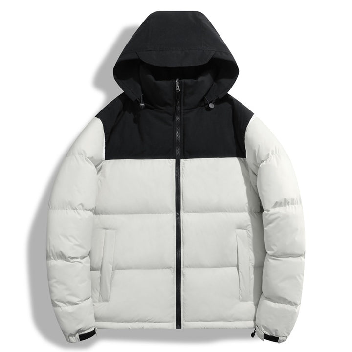 Women's transitional jacket with hood and contrasting design Mune Fashion