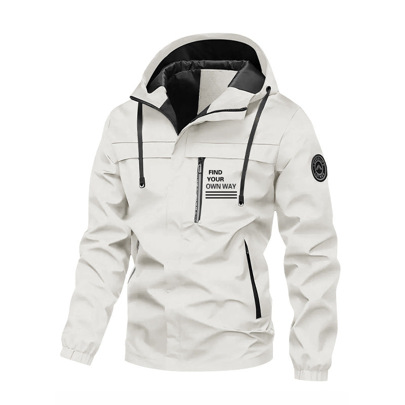 Men's windbreaker jacket with high collar and practical pockets Mune Fashion
