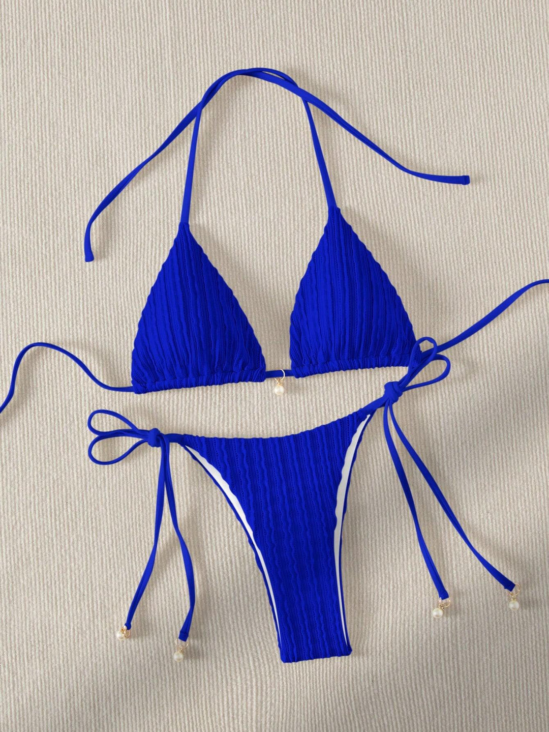 Women's Triangle Bikini with textured design and adjustable straps Mune Fashion