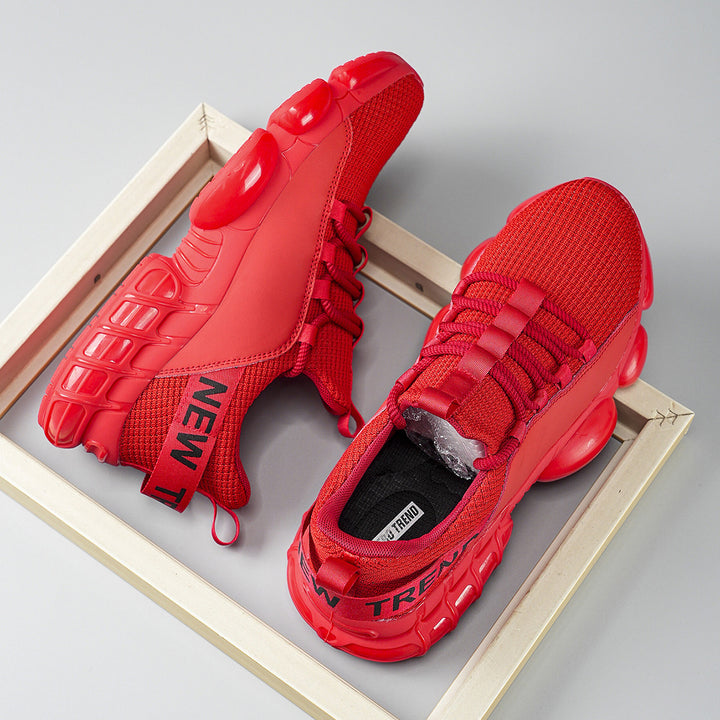 Unisex fashionable platform sneaker with air-cushioned damping pods and knitted comfort upper Mune Fashion