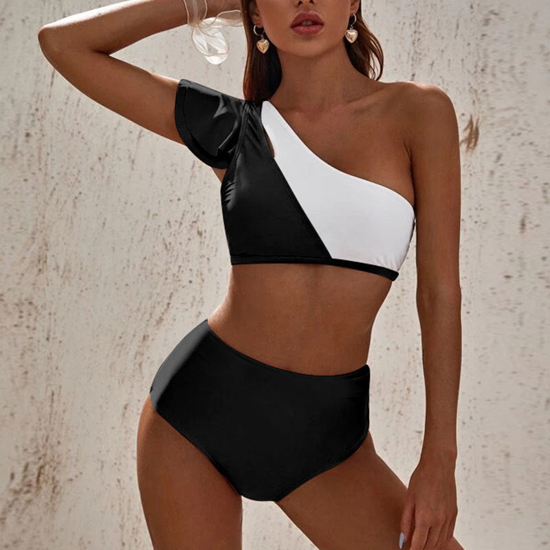 Women's asymmetrical bikini set with high waist Mune Fashion
