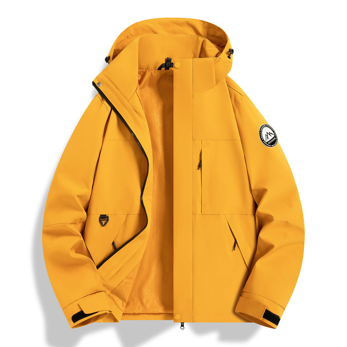 Women's Waterproof Technical Hooded Jacket with Welded Seams and Adjustable Cuffs Mune Fashion