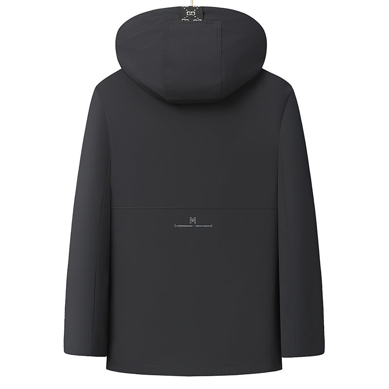 Men's Softshell Parka with Quilted Thermal Lining and Hood Mune Fashion
