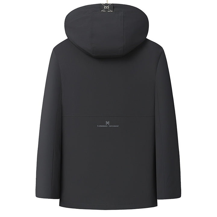 Men's Softshell Parka with Quilted Thermal Lining and Hood Mune Fashion