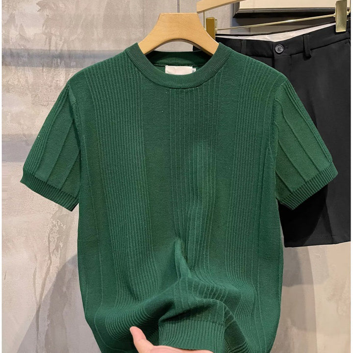Women's Short Sleeve Knit Top Mune Fashion