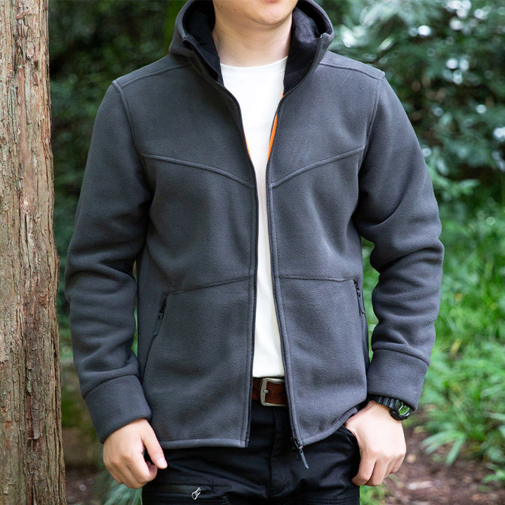 Men's fleece jacket with practical pockets Mune Fashion