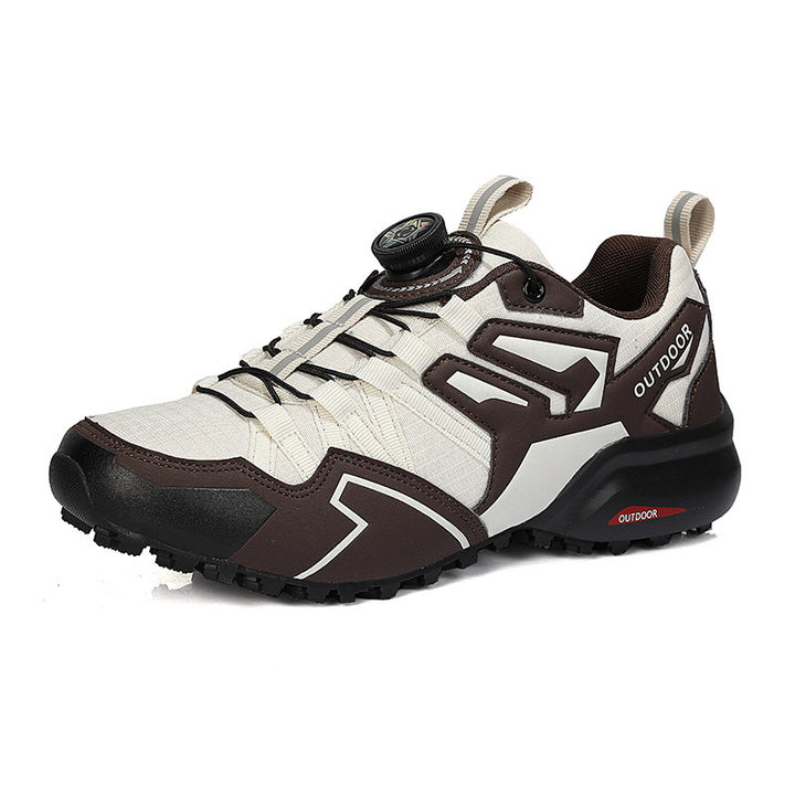 Men's breathable trail and hiking shoe with rotary closure, shock-absorbing midsole, and slip-resistant profile sole Mune Fashion