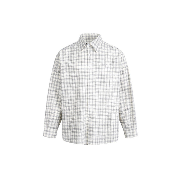 Women's Oversized Shirt made of Linen-Cotton Mix with fine checked pattern Mune Fashion