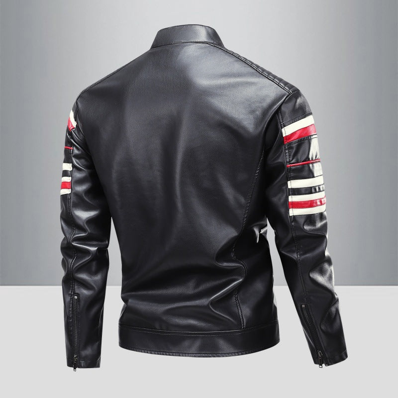 Men's Stylish Faux Leather Jacket with Practical Pockets Mune Fashion 1788321954