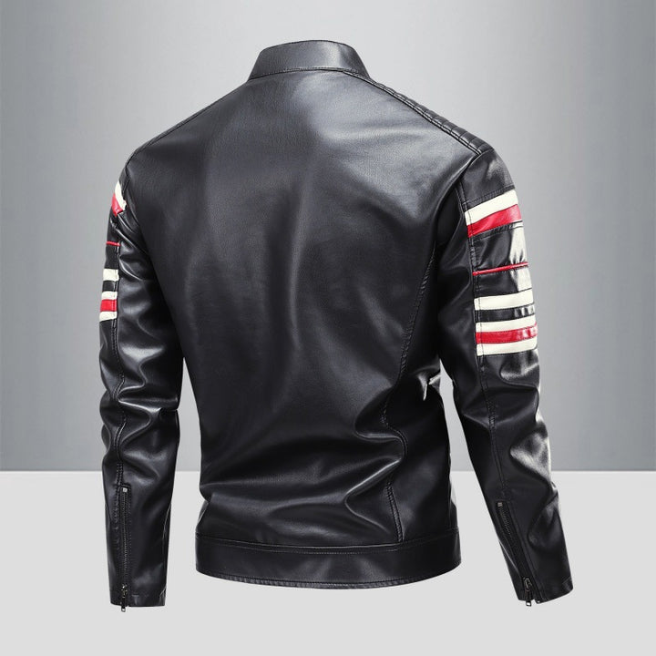 Men's Stylish Faux Leather Jacket with Practical Pockets Mune Fashion 1788321954