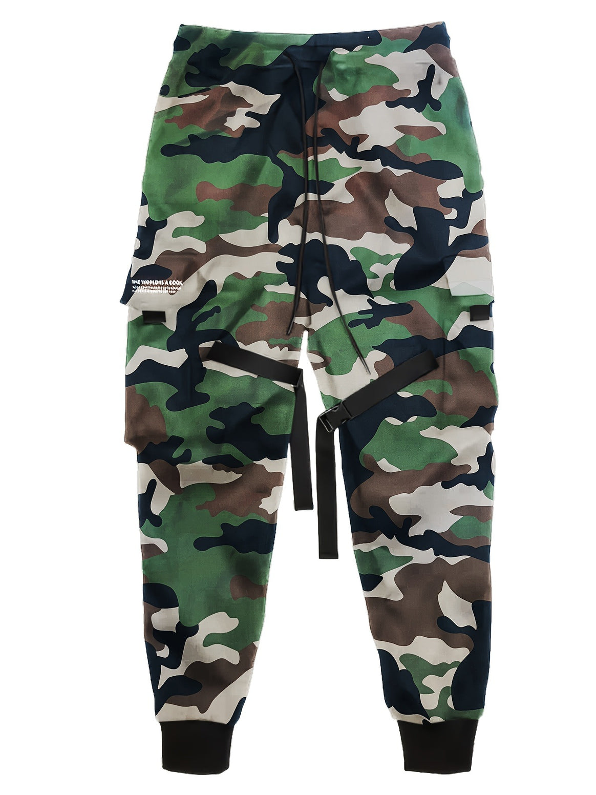 Men's Utility Cargo Jogging Pants with Elastic Waistband, Adjustable Leg Straps & Multifunctional Pockets Mune Fashion