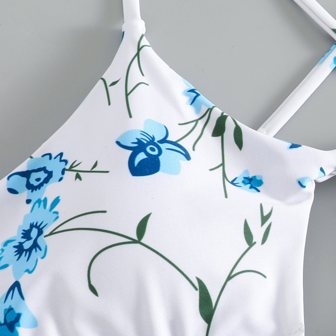 Women triangle bikini with floral cut and sophisticated straps Mune Fashion