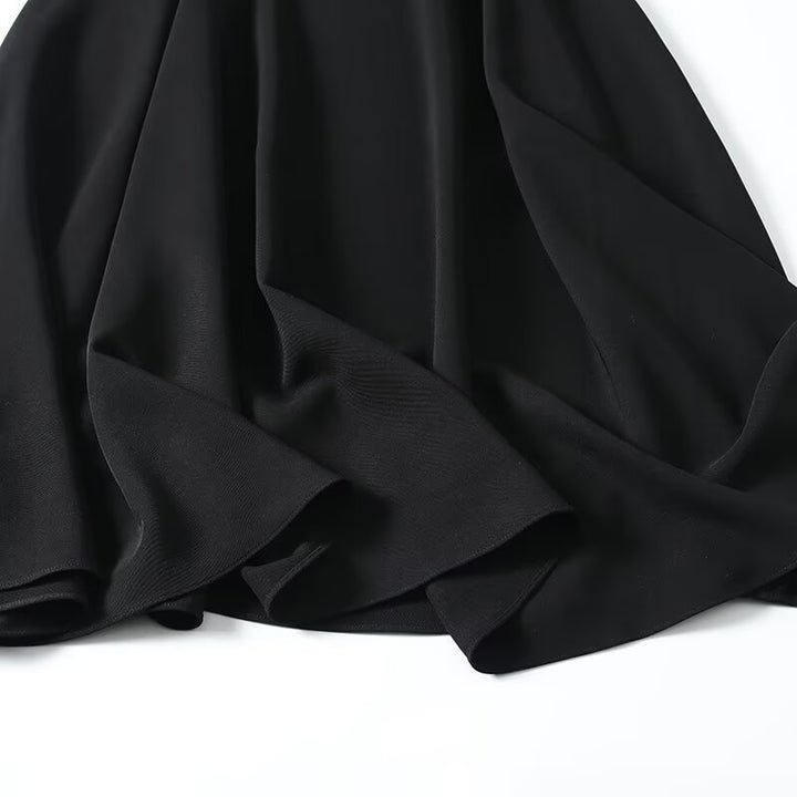 Women's maxi skirt with A-line, high waistband and decorative button placket Mune Fashion