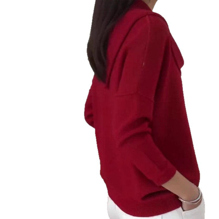 Women's Stylish Bootcut Sweater with Waterfall Neckline Mune Fashion