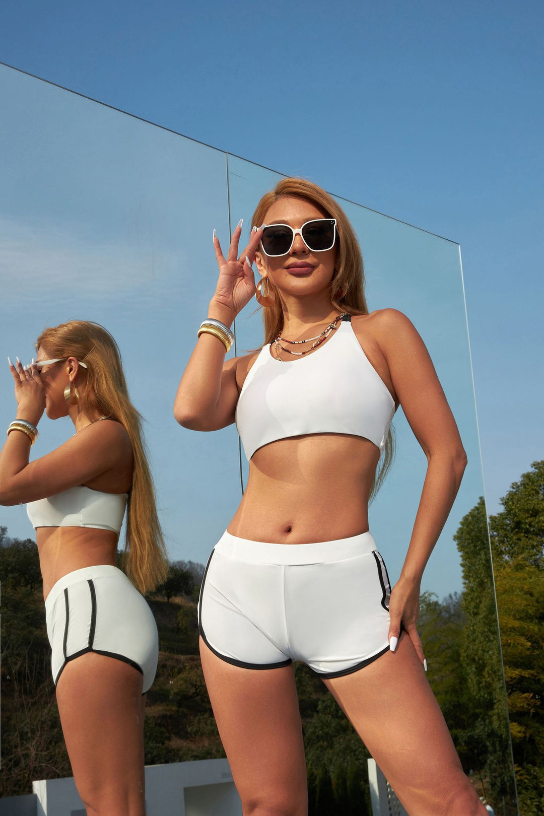 Women’s sporty bikini set with high-neck top and comfortable bottoms Mune Fashion