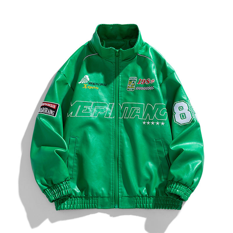 Men's racing-inspired bomber style zip jacket Mune Fashion