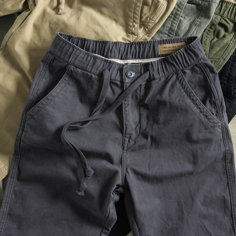 Men's Trendy Cargo Pants with Elastic Waistband Mune Fashion