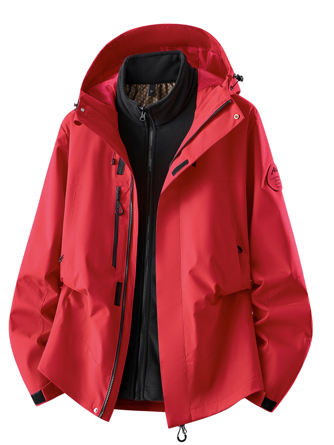 Men's waterproof outdoor jacket with removable fleece inner jacket Mune Fashion