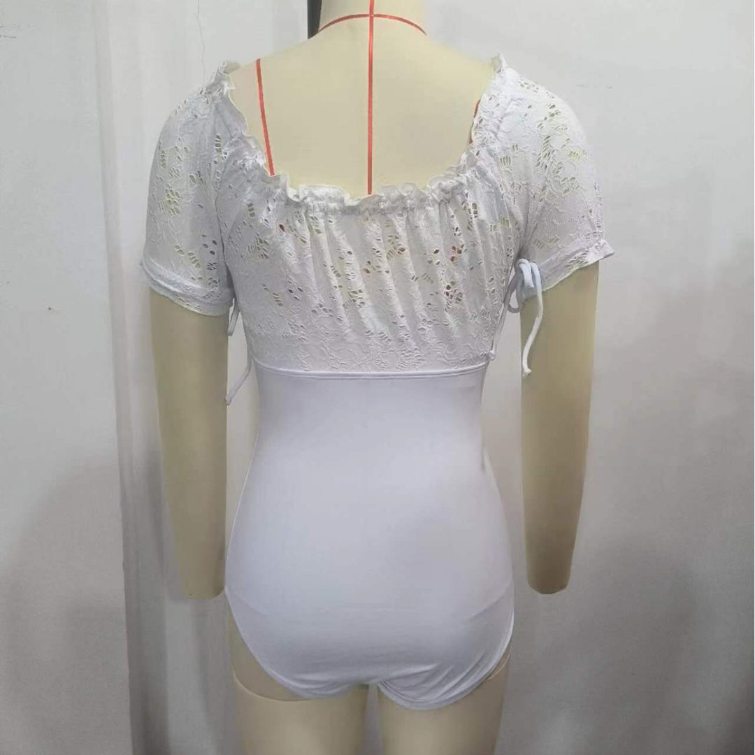 Women's One-Piece Swimsuit with Romantic Lace Details Mune Fashion