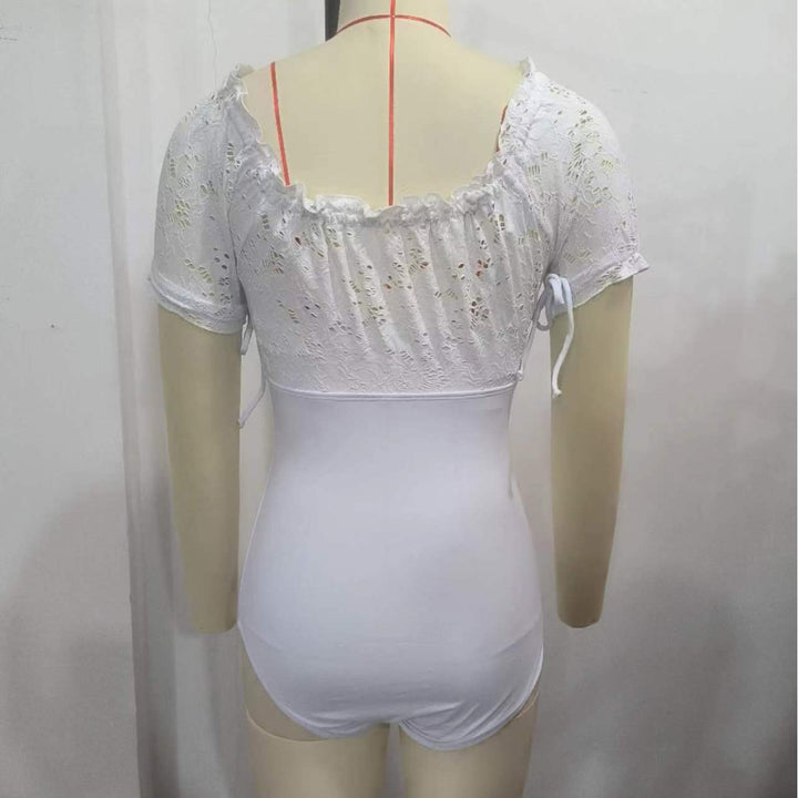 Women's One-Piece Swimsuit with Romantic Lace Details Mune Fashion