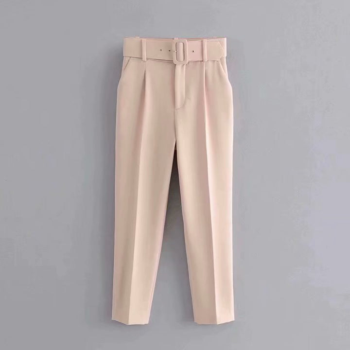 Women Tailored Blazer without Lapels with Open Front and Welt Pockets Mune Fashion