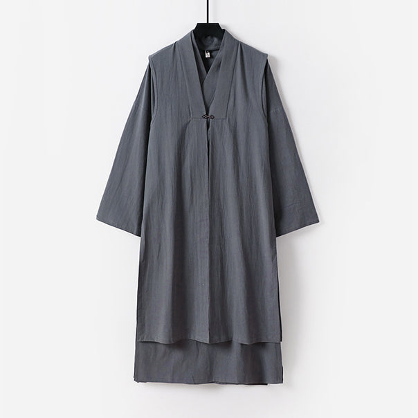 Unisex Longer Oversized Kimono Coat with discreet toggle closure and wide silhouette Mune Fashion