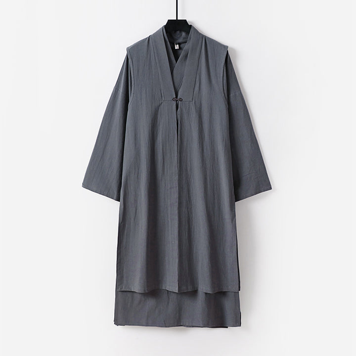 Unisex Longer Oversized Kimono Coat with discreet toggle closure and wide silhouette Mune Fashion