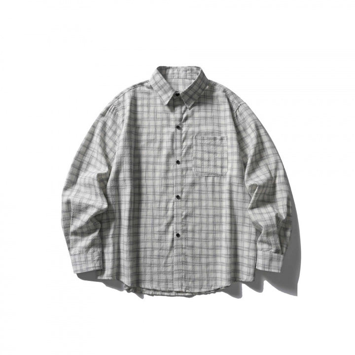 Unisex Oversize-Casual Check Shirt made of soft flannel with patch chest pocket Mune Fashion