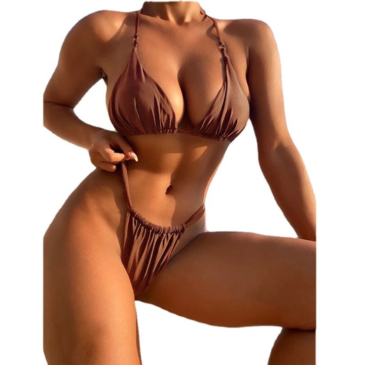 Ladies triangle bikini with high leg cut Mune Fashion