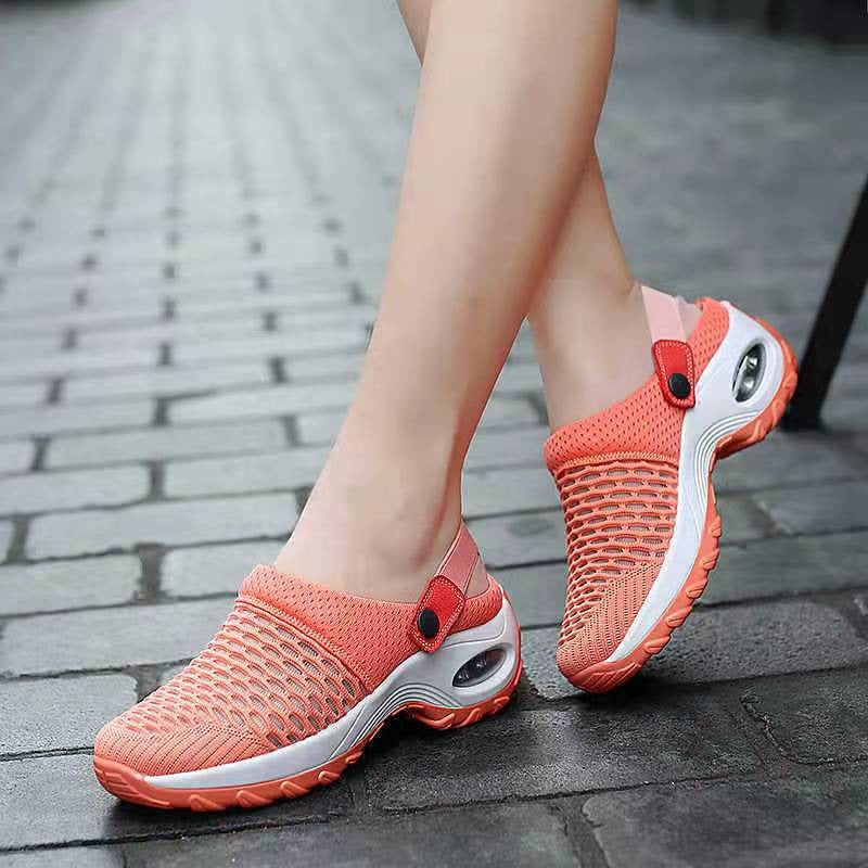 Women's Breathable Mesh Sports Clog with Adjustable Heel Strap and Air Cushion Mune Fashion