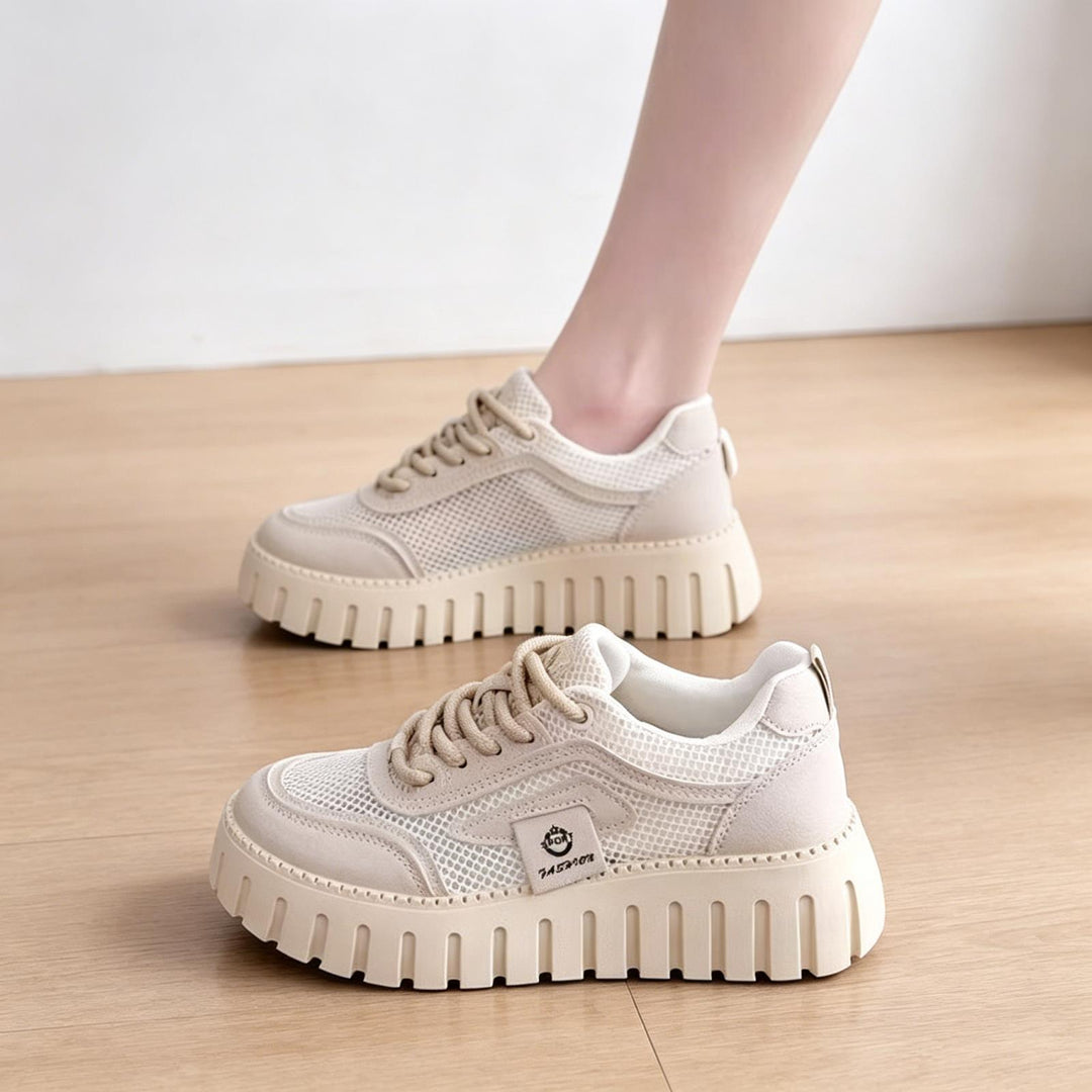 Women's Breathable Sneakers with Stable Sole Mune Fashion