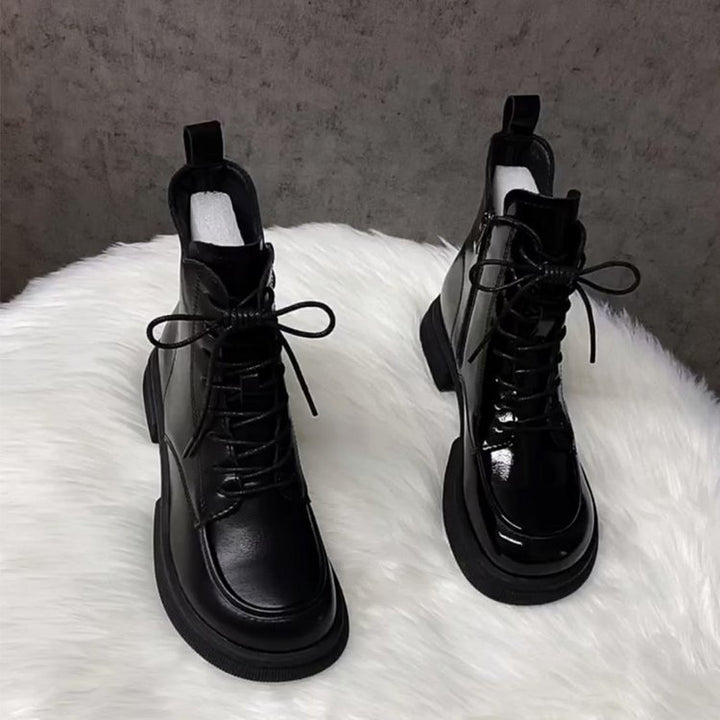 Ladies fashionable and comfortable leather ankle boots Mune Fashion
